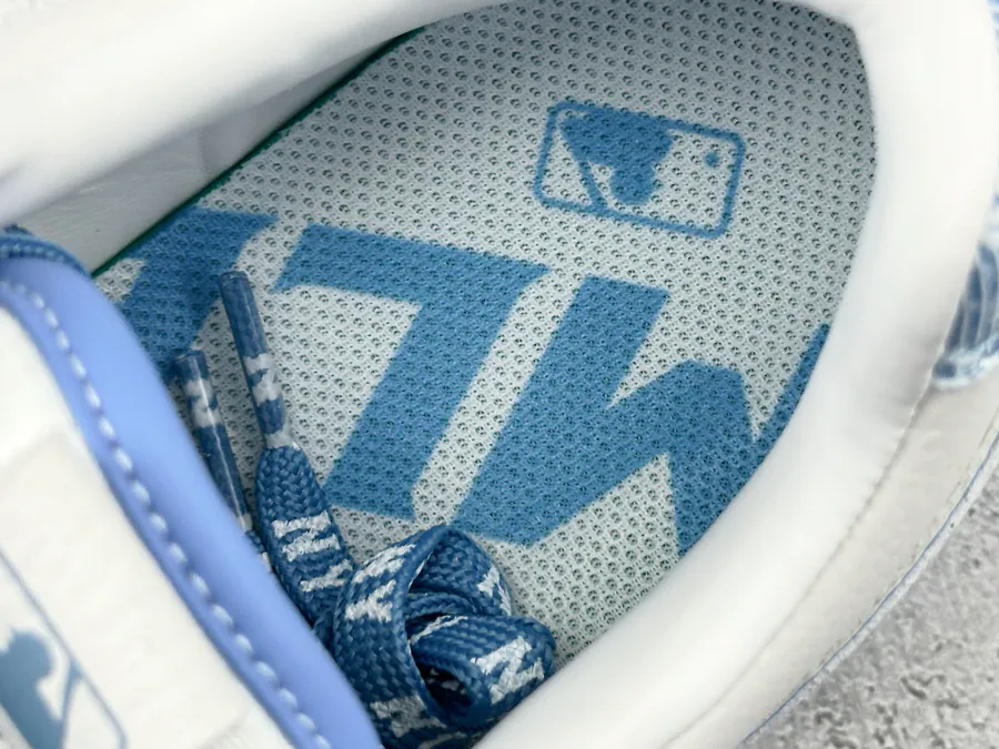 MLB Platform Sneaker in White and Blue