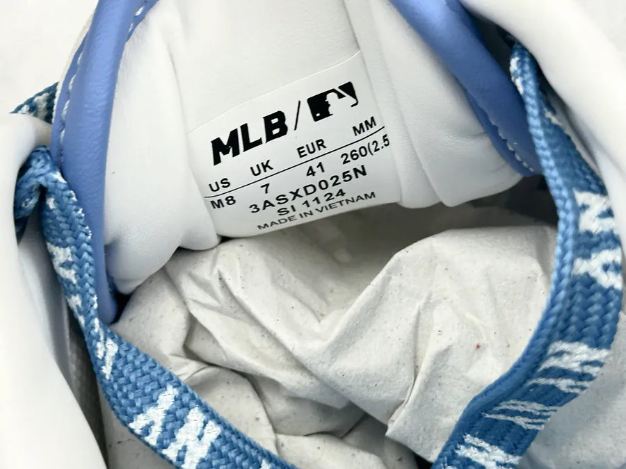 MLB Platform Sneaker in White and Blue