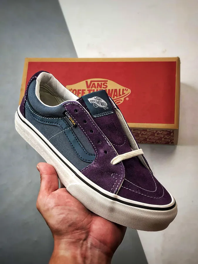 Vans SK8 Low Blue Purple Patchwork Low Top Sneaker