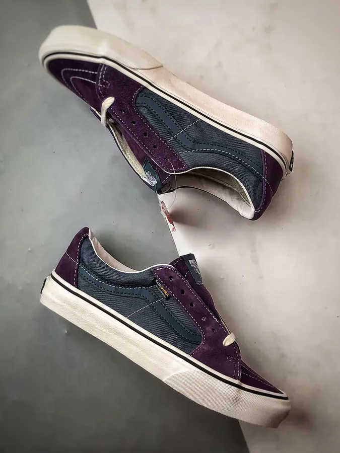 Vans SK8 Low Blue Purple Patchwork Low Top Sneaker