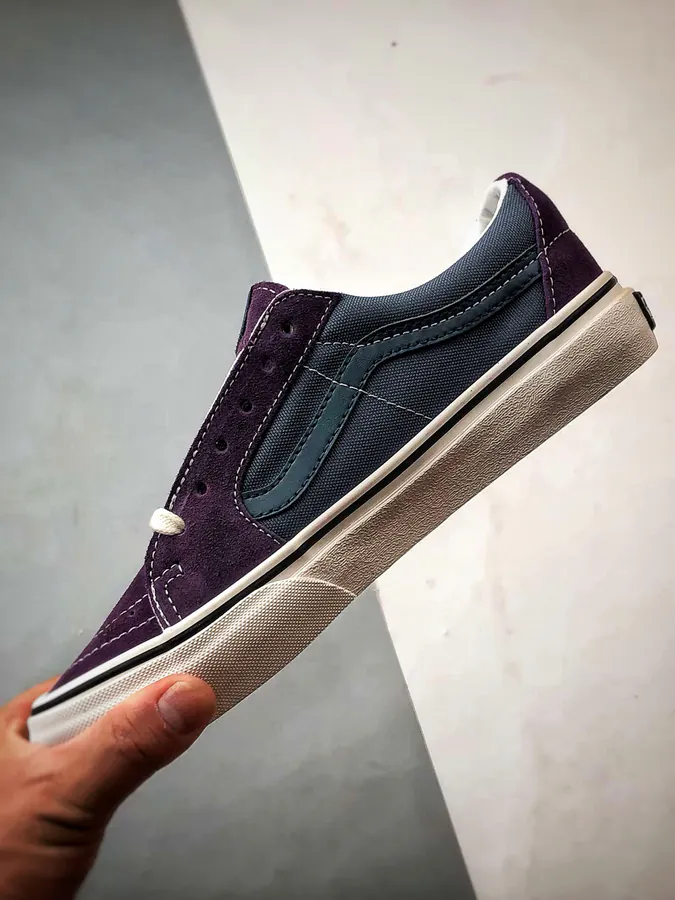 Vans SK8 Low Blue Purple Patchwork Low Top Sneaker
