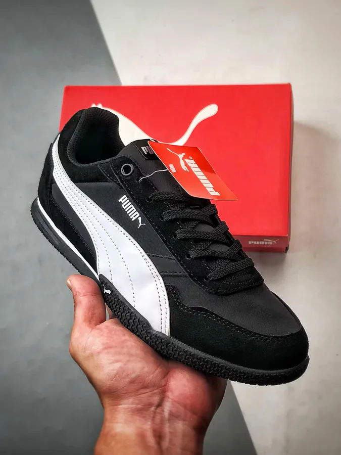 Bella Donna Retro Sporty Sneaker in Black and White