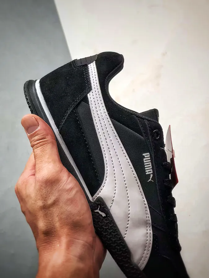 Bella Donna Retro Sporty Sneaker in Black and White