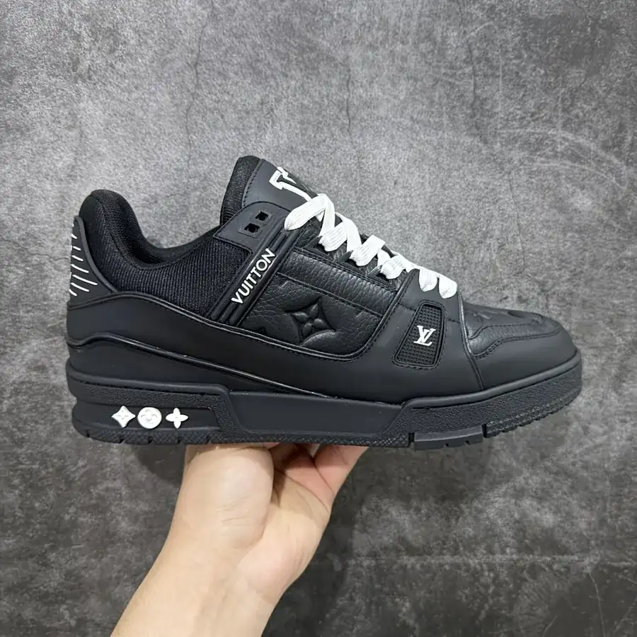LV Trainer Black Grained Calfskin