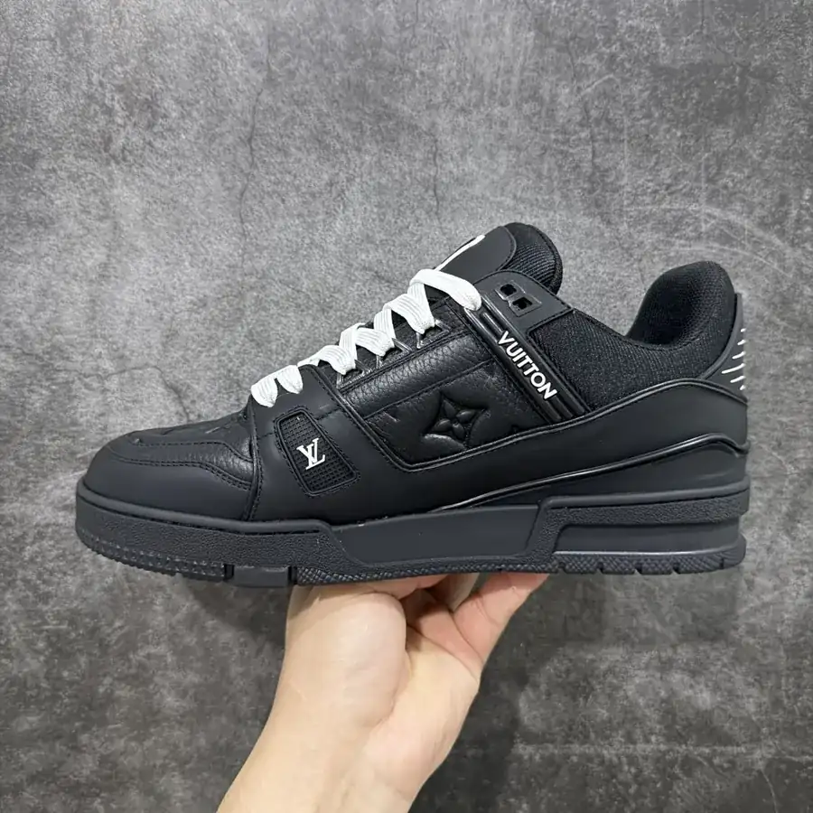 LV Trainer Black Grained Calfskin