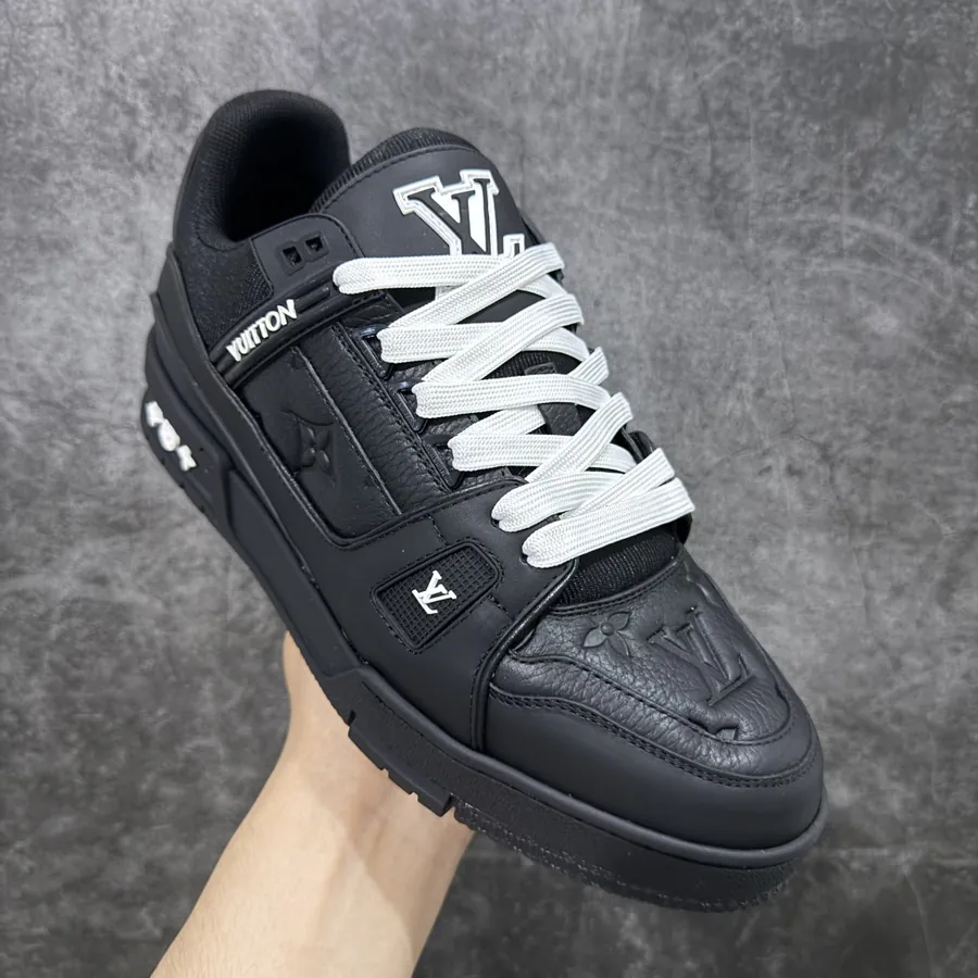 LV Trainer Black Grained Calfskin