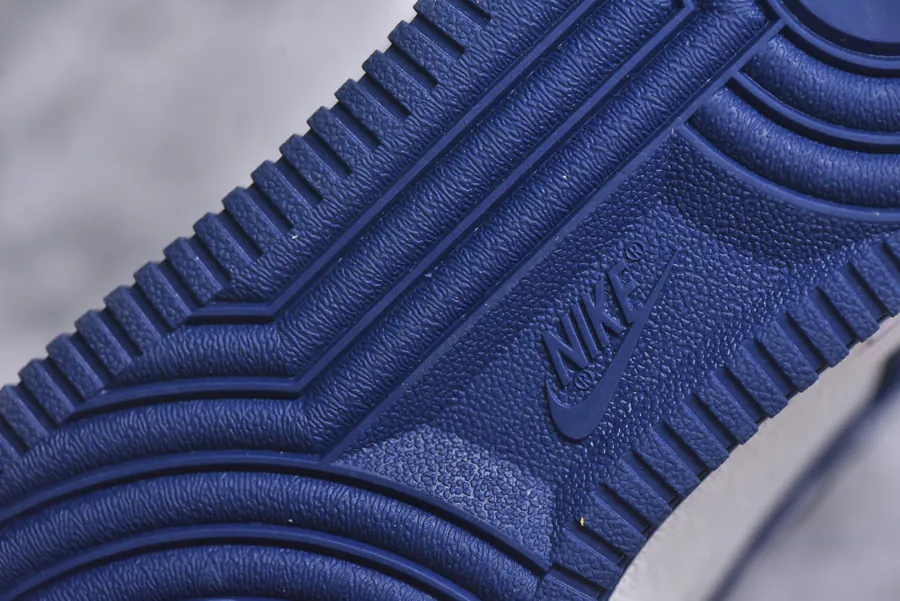 NK Air Force 107 Low White Blue White Suede Low Sneakers