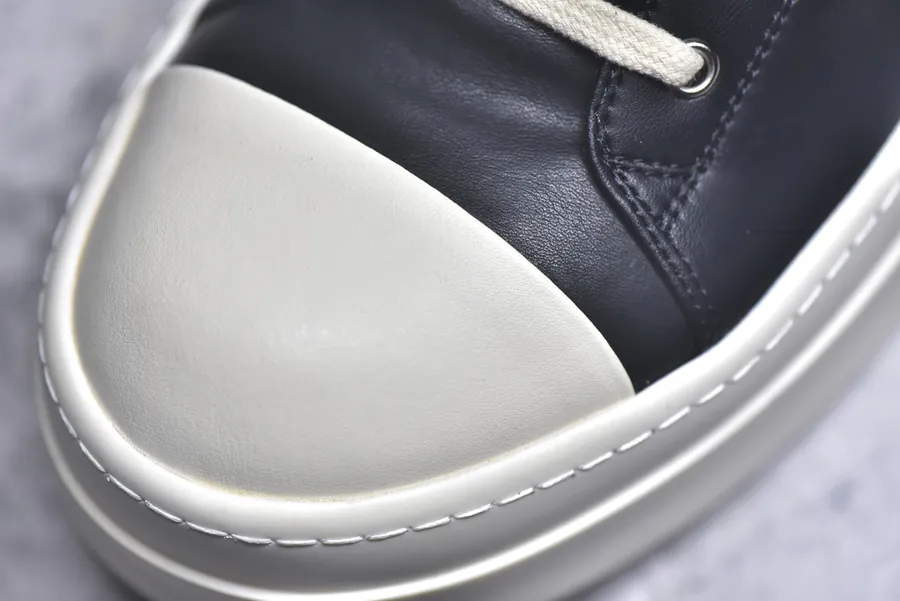 RO Rickowens Fat Sneaker Black Grained Calfskin