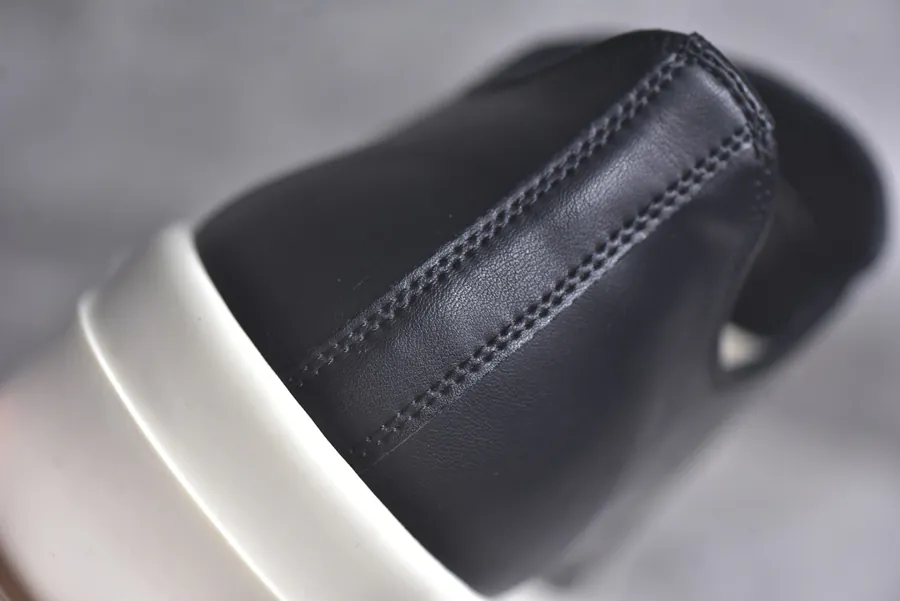 RO Rickowens Fat Sneaker Black Grained Calfskin
