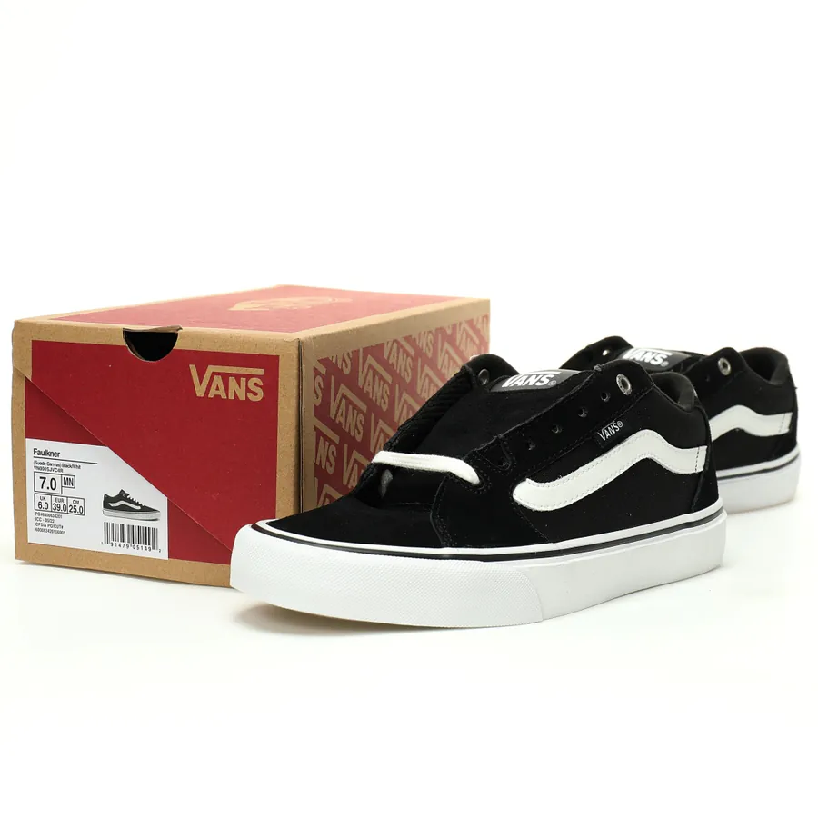Vans Old Skool Faulkner Black White Classic Low Top Skateboarding Shoes