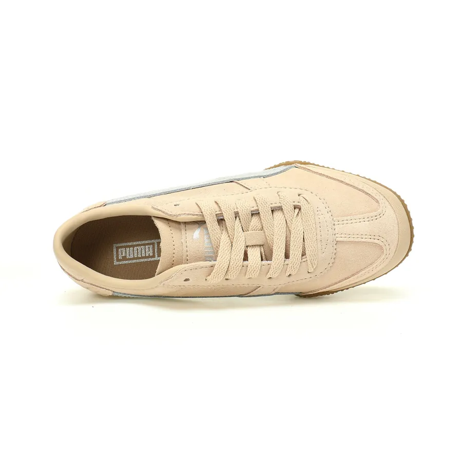 Bella UT Low Retro Style Sneaker with Grained Leather and Soft Foam Comfort