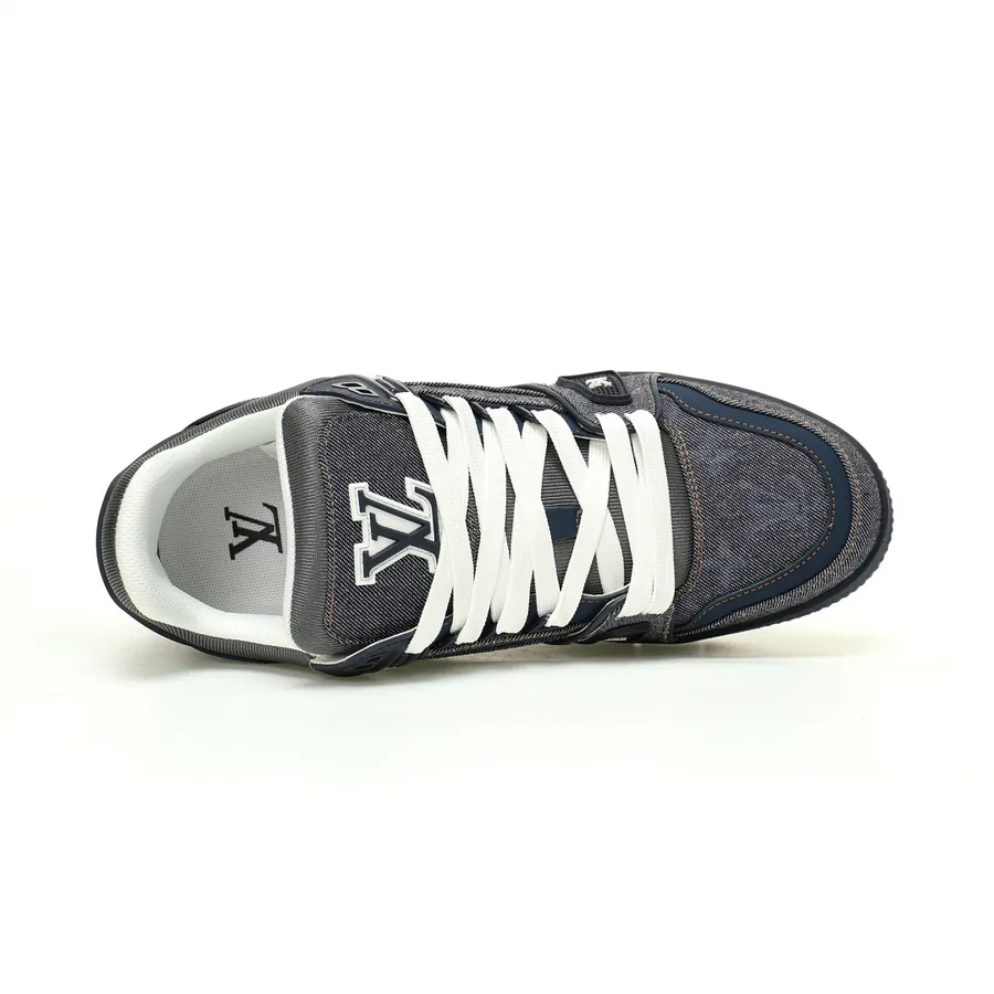 Louis Vuitton Trainer Sneaker Low in Denim Monogram