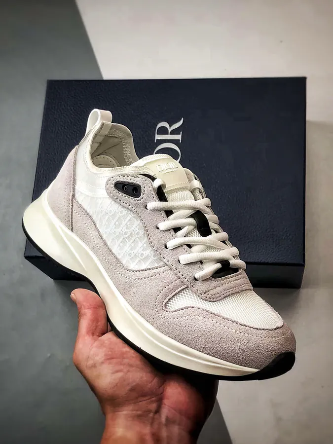 Dior B25 Oblique Runner Sneaker White