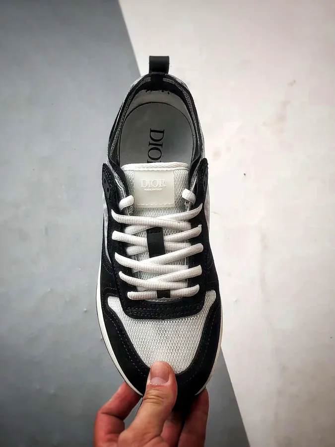 Dior B25 Oblique Runner Sneaker Black and White