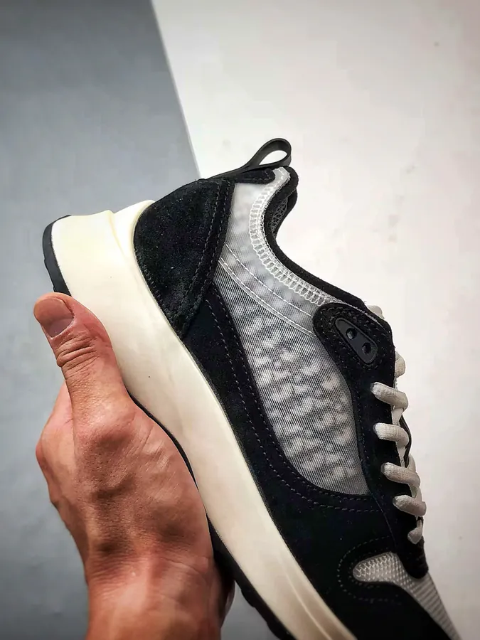 Dior B25 Oblique Runner Sneaker Black and White