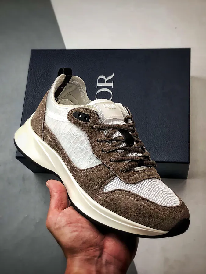 Dior B25 Oblique Runner Sneaker Brown