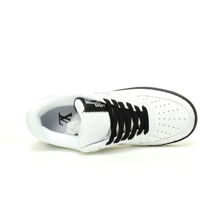 Louis Vuitton x Air Force 1 Low in White, Silver, Black Monogram