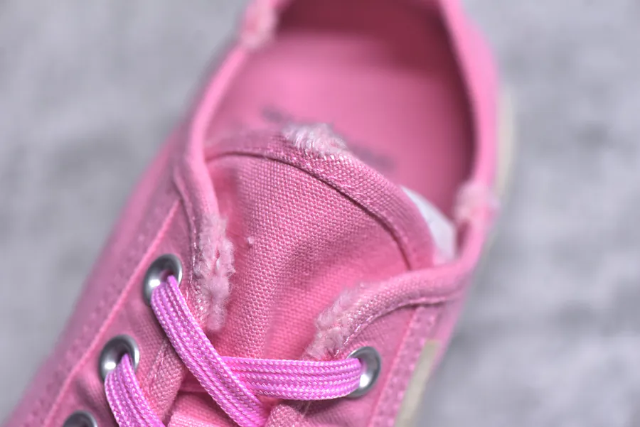 BALENCIAGA Paris Worn Effect Canvas Low Sneaker