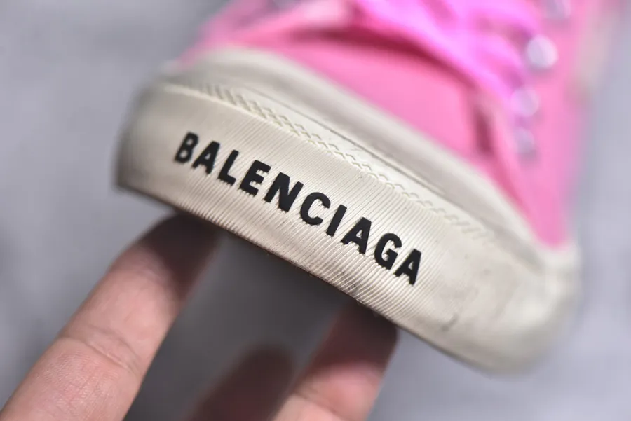 BALENCIAGA Paris Worn Effect Canvas Low Sneaker