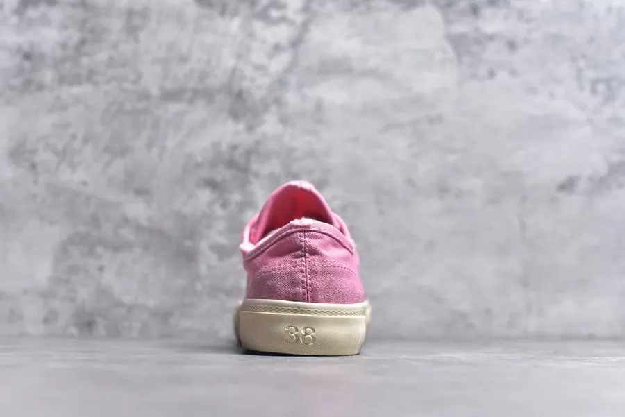BALENCIAGA Paris Worn Effect Canvas Low Top Sneaker