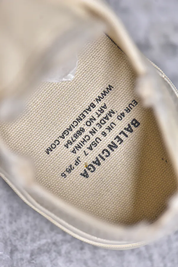BALENCIAGA Paris Worn In Canvas Low Top Sneaker
