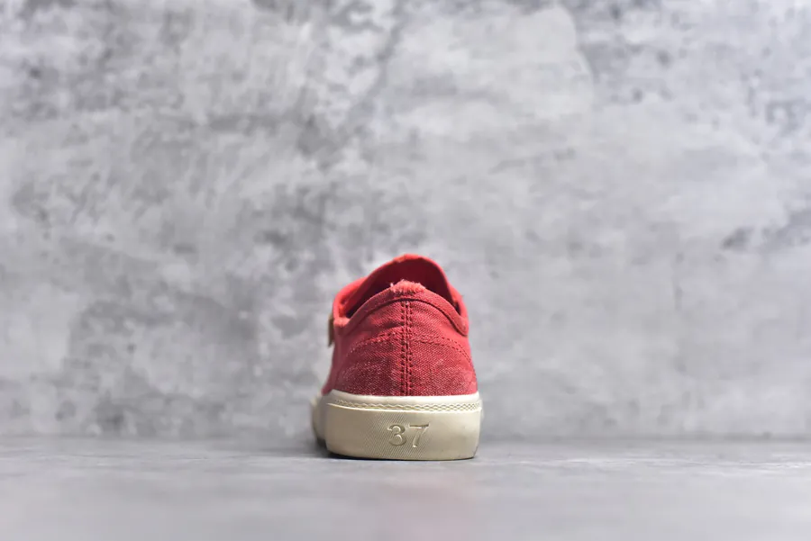 BALENCIAGA Paris Worn Effect Canvas Low Top Sneaker