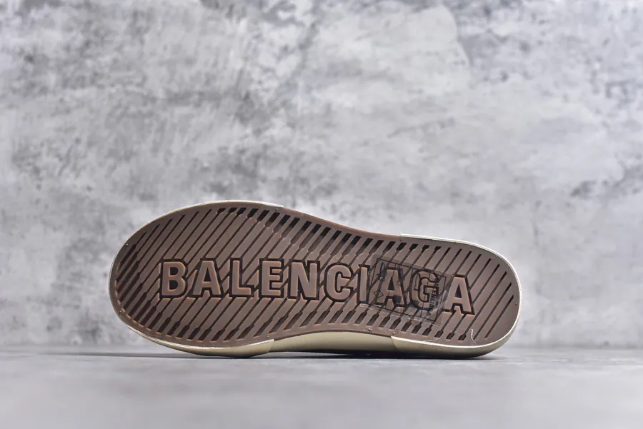 BALENCIAGA Paris Worn Effect Canvas Low Top Sneaker