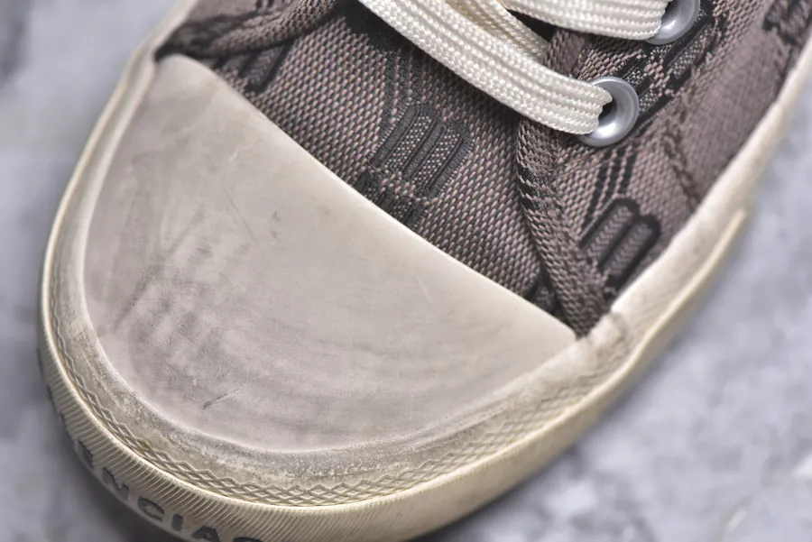 BALENCIAGA Paris Worn Effect Casual Low Top Canvas Shoes