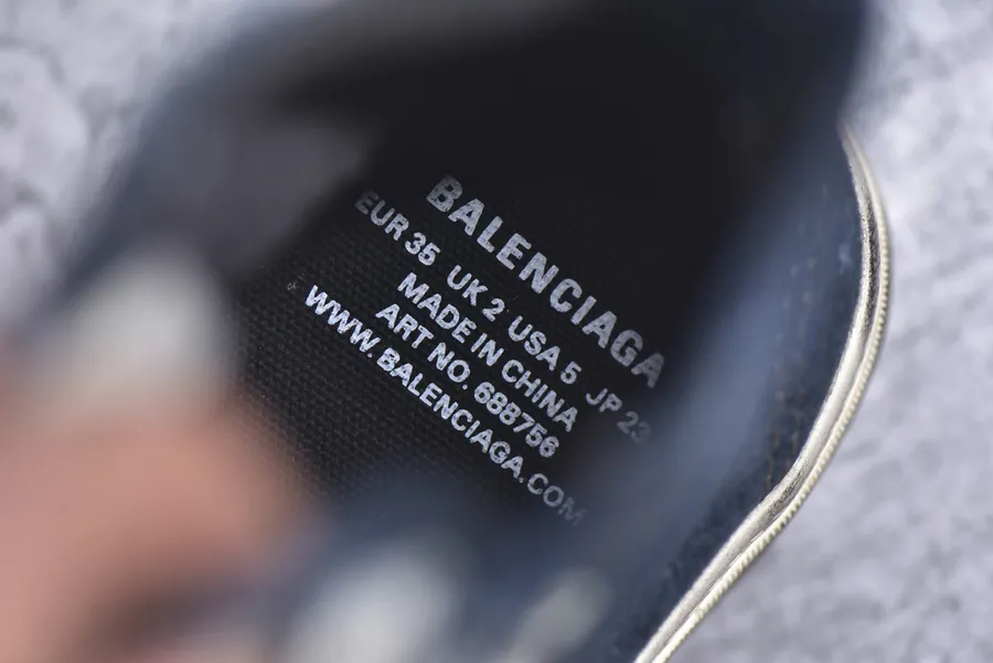 BALENCIAGA Paris Worn Effect Low Top Canvas Sneakers