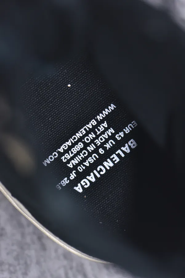 BALENCIAGA Paris Worn Effect Canvas Low Top Sneakers