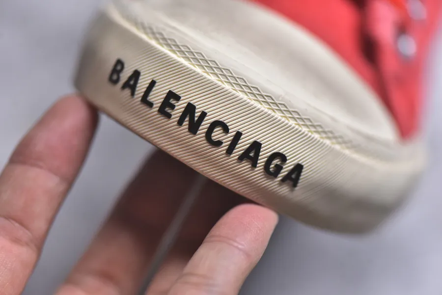 BALENCIAGA Paris Worn Effect Canvas Low Top Sneakers