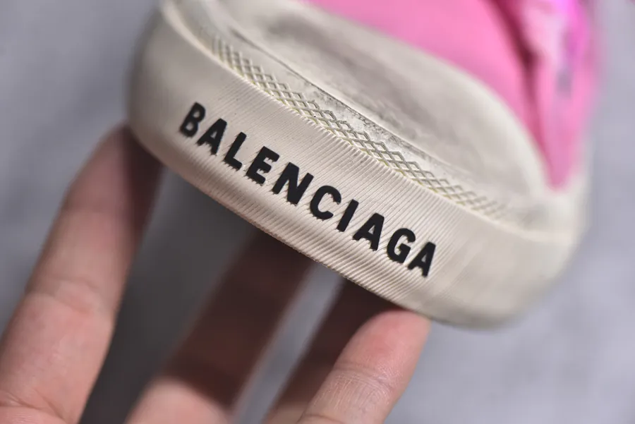 BALENCIAGA Paris Worn Effect Canvas Low Top Sneaker