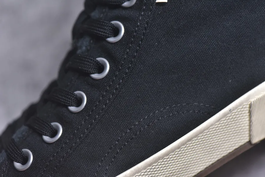 BALENCIAGA Paris Worn Effect Canvas Low Top Sneaker