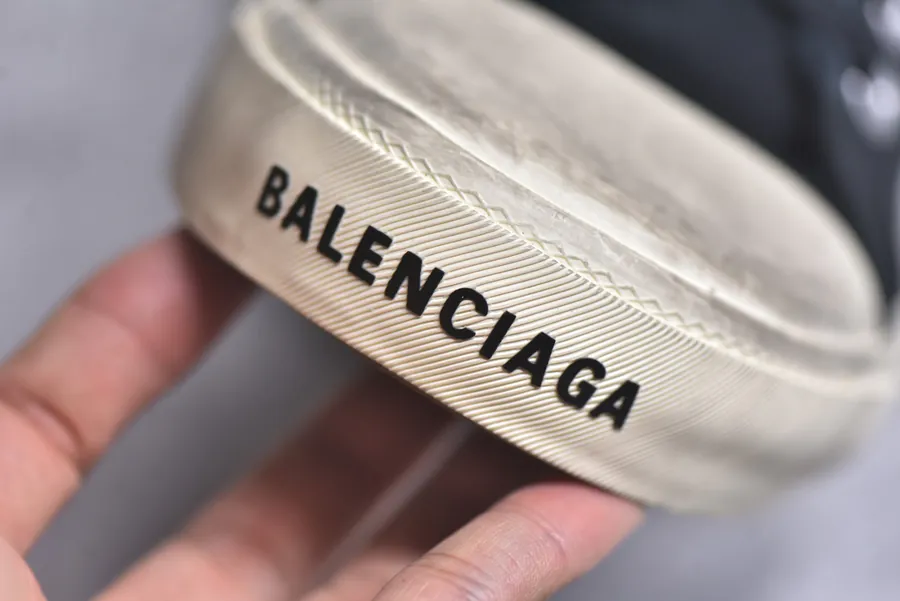 BALENCIAGA Paris Worn Effect Canvas Low Top Sneaker