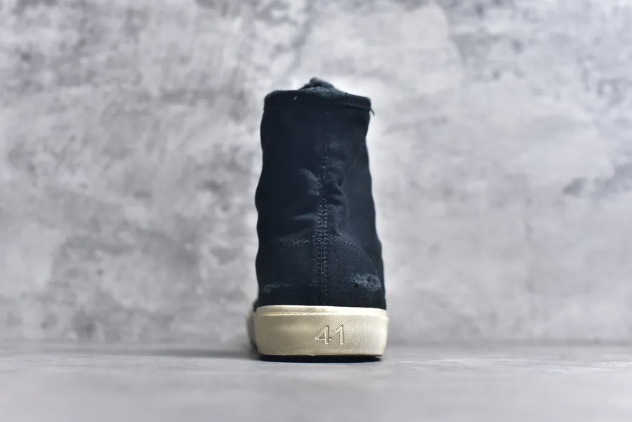 BALENCIAGA Paris Worn Effect Canvas Low Top Sneaker