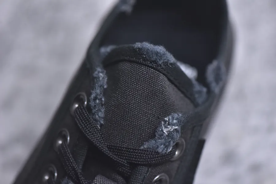 BALENCIAGA Paris Worn Effect Low Top Canvas Sneakers