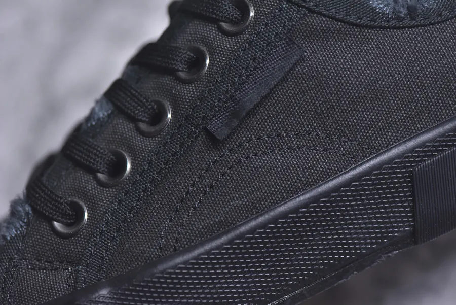 BALENCIAGA Paris Worn Effect Low Top Canvas Sneakers