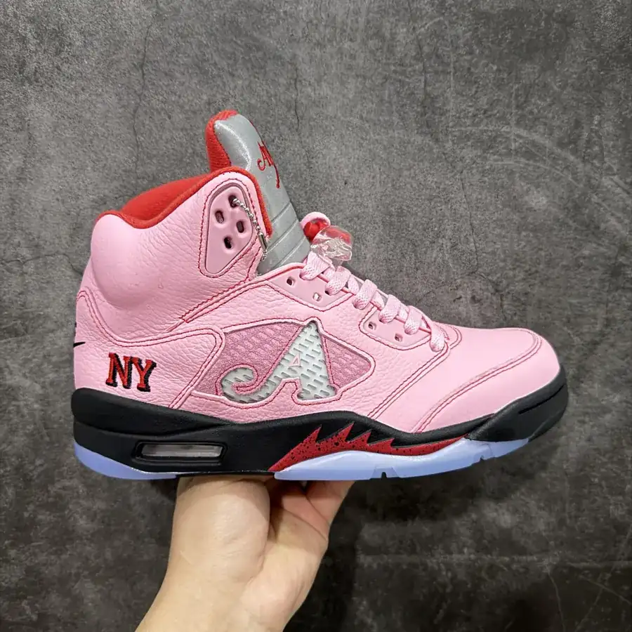 Awake x Air 5 Retro High Top Pink