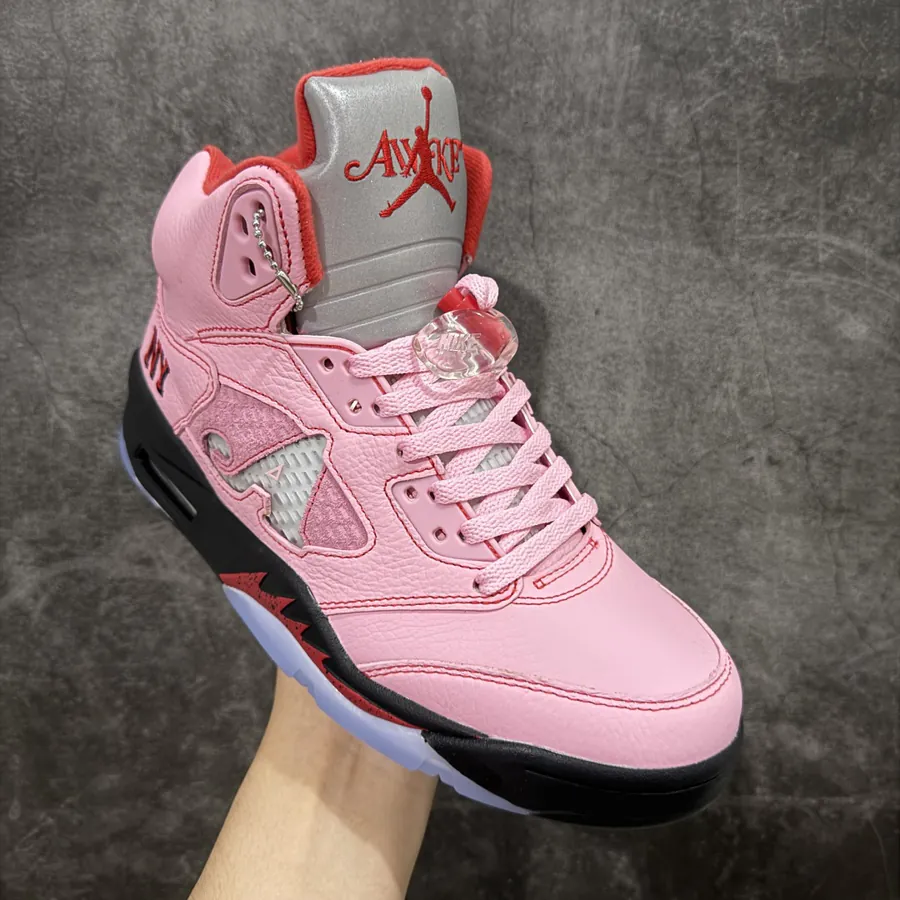Awake x Air 5 Retro High Top Pink