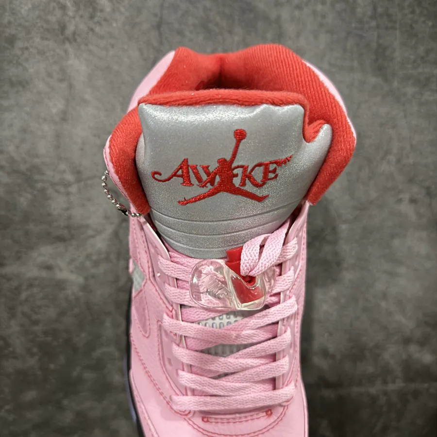 Awake x Air 5 Retro High Top Pink