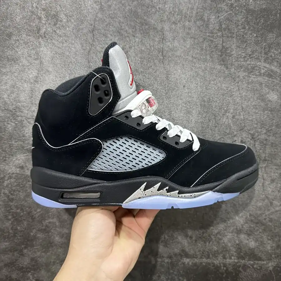 Nike Air 5 Retro Black Silver High Top