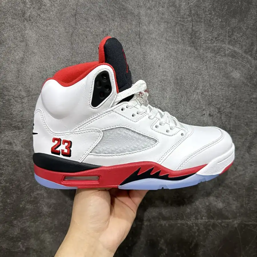 Nike Air 5 Retro Fire Red Black Tongue