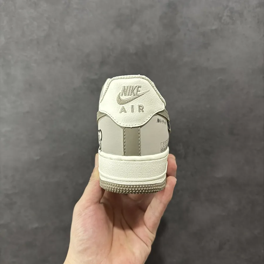 Nike Air Force 1 Smiling Bear Custom Low Top Sneakers