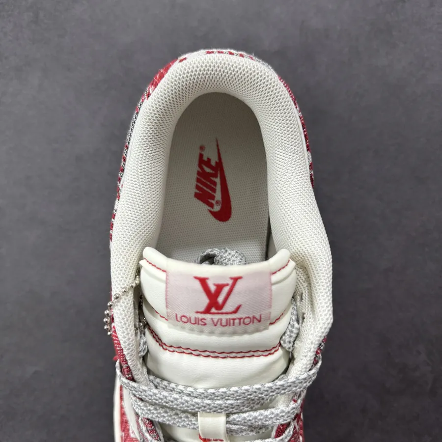 Nike SB Dunk Low LV Collaboration Gray Red Denim