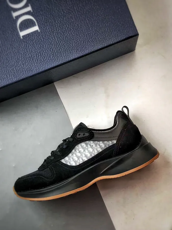 Dior B25 Oblique Runner Sneaker Black