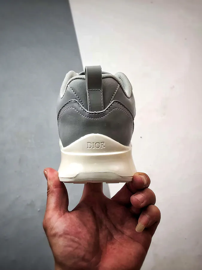 Dior B25 Oblique Runner Sneaker White and Grey
