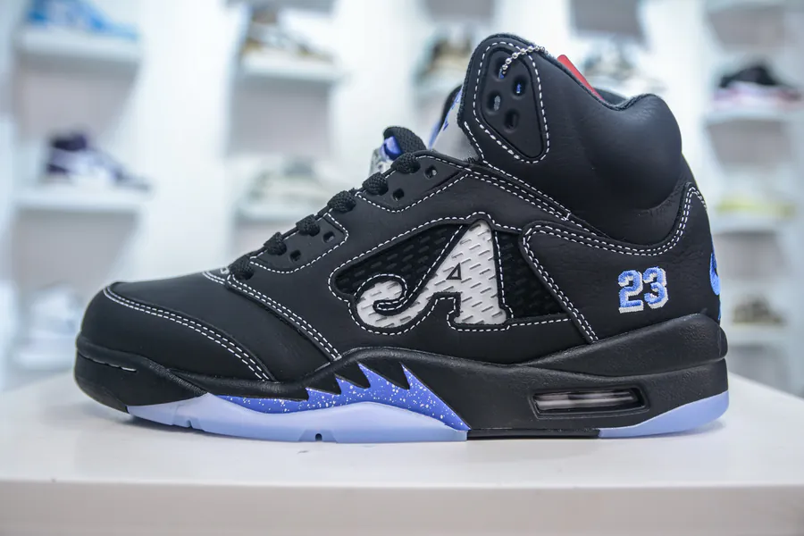 Awake x Air 5 Collaboration Black Blue Sneaker