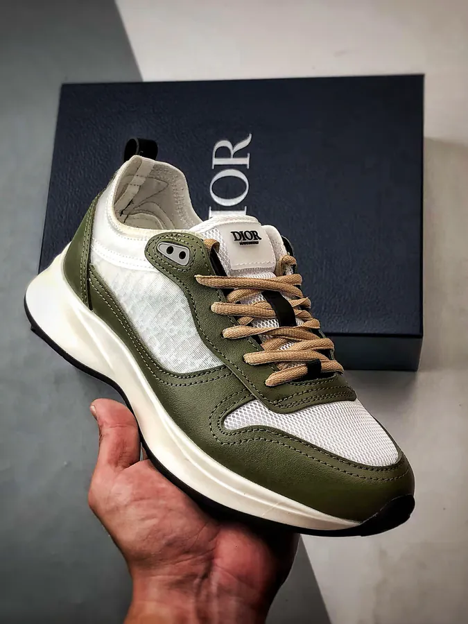 Dior B25 Oblique Runner Sneaker White and Mint