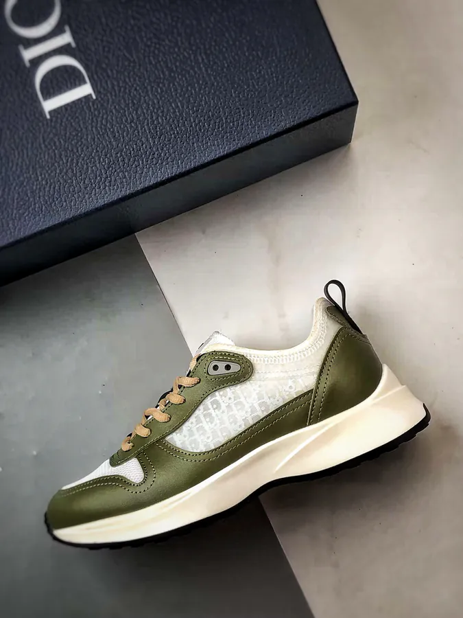 Dior B25 Oblique Runner Sneaker White and Mint