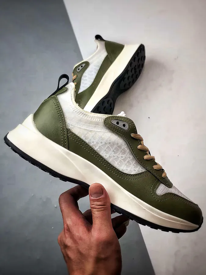 Dior B25 Oblique Runner Sneaker White and Mint